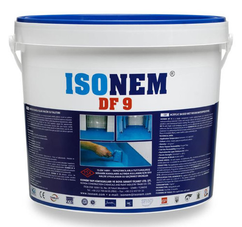 İsonem Df 9 Akrilik Esaslı Islak Hacim Su Yalıtımı 18 Kg Mavi