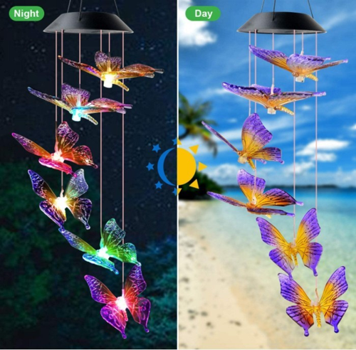 Ett Solar Led Kelebek Bahçe Dekoru (6 Led, Renkli)