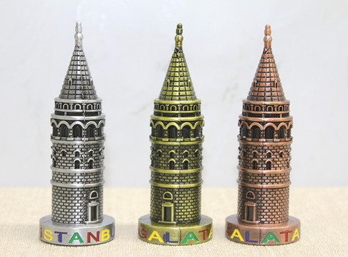 10 cm Metal Galata Kulesi Biblo - İstanbul Hatırası