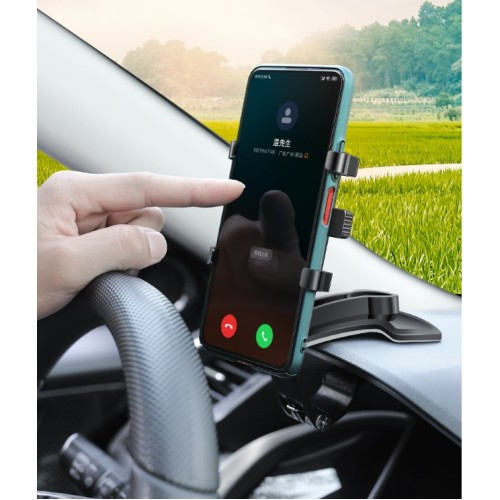 Araba Gösterge Üstü 360 Oynar Başlıklı Telefon Tutucu - Klipsli Kolay Montaj
