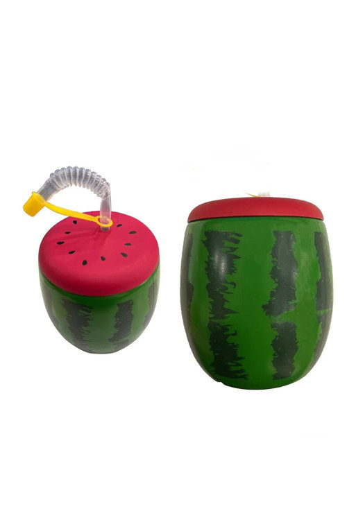 Karpuz Tasarımlı Pipetli Suluk 900 ML - BPA İçermez