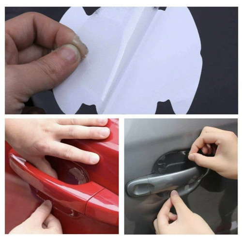 ETT 8 Adet Araba Kapı Kolu Koruyucu Şeffaf Sticker Film - Çizilme Önleyici Set