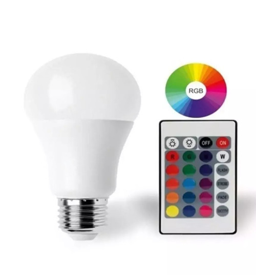 9W E27 RGB ve Beyaz Işık Kumandalı Ampul - Renkli ve Akıllı Aydınlatma
