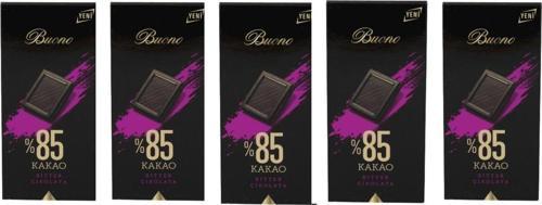 %85 5 Adet Kakaolu Bitter Çikolata 100Gr