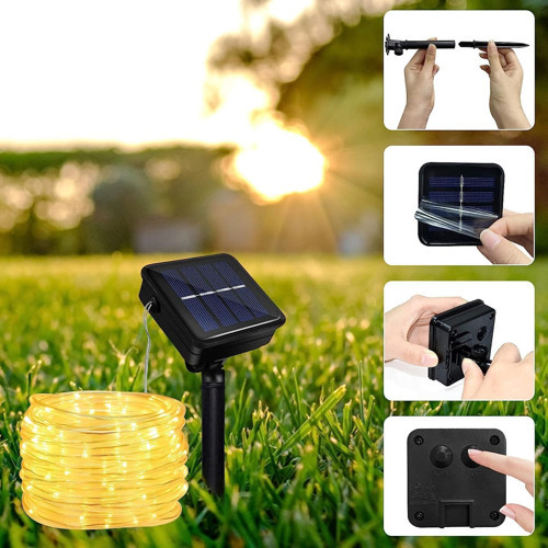 Ett Solar 10m Hortum Kaplama Gün Işığı LED Zinciri
