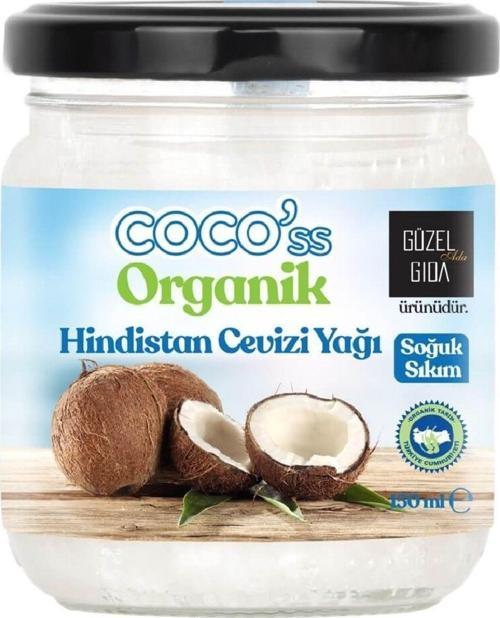 Organik, Soğuk Sıkım Hindistan Cevizi Yağı 150 Ml (Vegan)