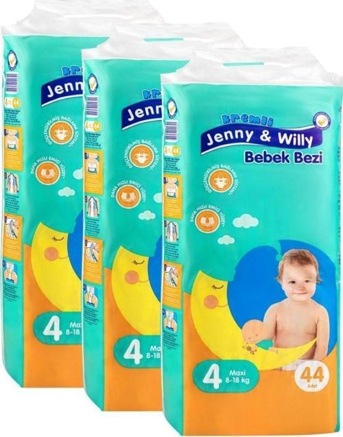 Bebek Bezi Vegan 4 Beden 8 - 18 Kg Ekonomik Paket 132 Adet