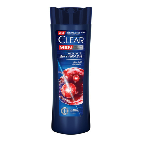 Men Kepeğe Karşı Etkili Şampuan Hızlı Stil 2'si 1 Arada Kolay Şekil Alan Saçlar 350 ml (4'li Paket)