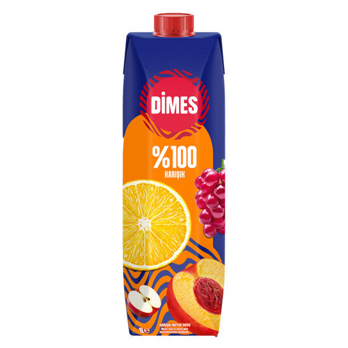 %100 Karışık Meyve Suyu 1 L (5'li Paket)
