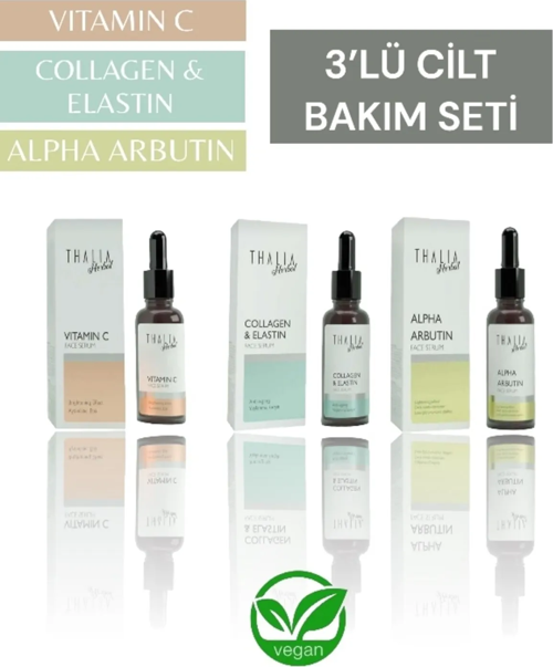 Herbal Yüz Bakım Serum Seti 3Lü Ekonomik Paket