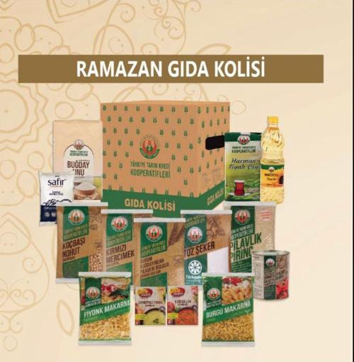 Tarım Kredi Ramazan Paketi Kumanya Yardım Gıda Erzak Kolisi 12 Parça Ürün Ekonomik Palet