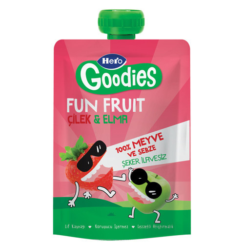 Goodies Çilek Elma Pouch 100 G (6'li Paket)