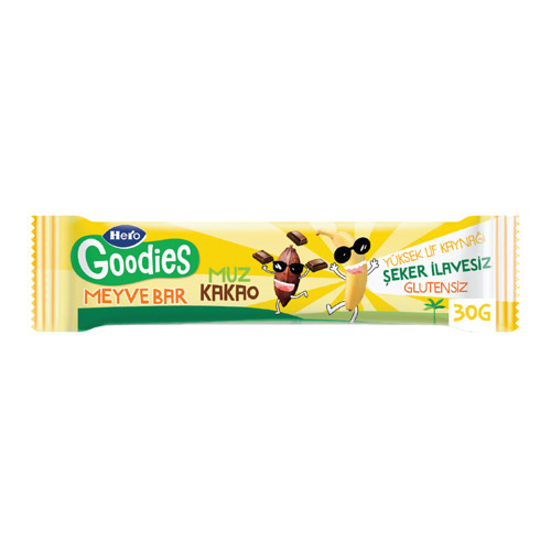 Goodies Muz Kakao Meyve Bar 30 G (8'li Paket)