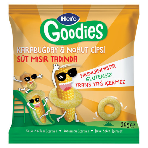 Goodies Süt Mısırlı Karabuğday Nohut Cipsi 30 G (8'li Paket)