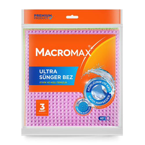 Ultra Sünger Temizlik Bezi 3'lü (4'li Paket)