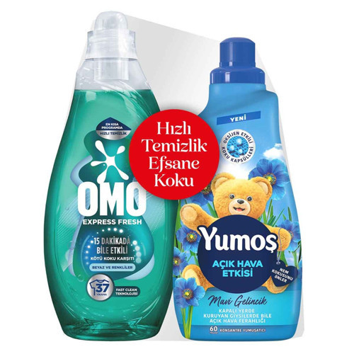 Express Kötü Koku 1480 Ml + Yumoş Açık Hava 1440 Ml (2'li Paket)