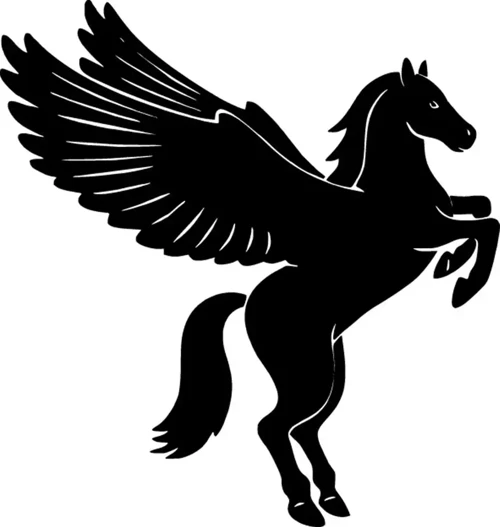 Kanatlı Pegasus Sticker (Oto-Motor-Laptop-Duvar-Dekor) 30 x 30 cm