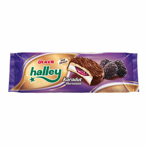 Ülker Halley Karadutlu Sandviç Bisküvi 236 G (5'li Paket)