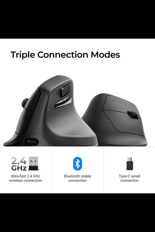 M5 Kablosuz Ergonomik Fares, En Iyi Pixart 3311 Sensörü ve Pixart 3950 Sensörüne Sahip. 2.4 Ghz, Blu