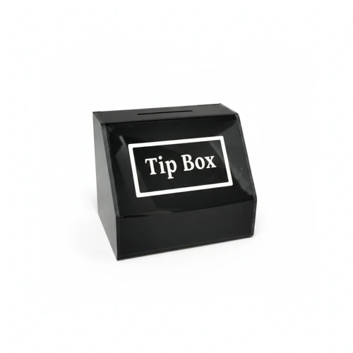 Tipbox - Bahşiş Kutusu Siyah - 15x10xh12cm