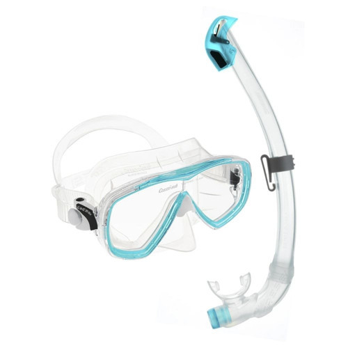 Estrella + Seal Dry Maske Şnorkel Seti CLEAR-AQUAMARINE