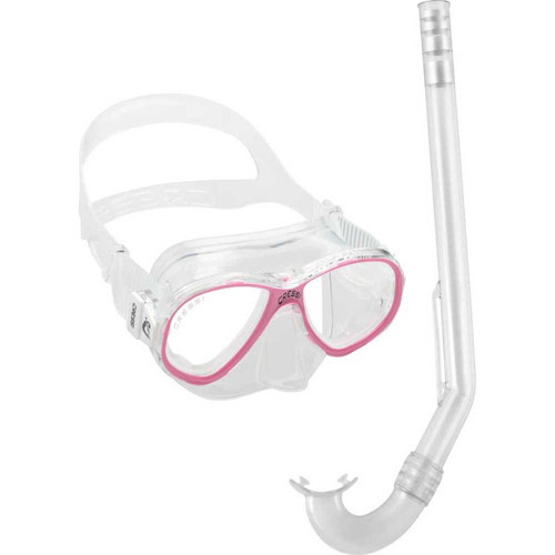 Junior Perla Maske - Mini Gringo Şnorkel Set CLEAR/PINK