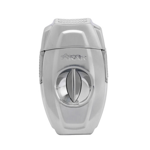 VX2 V-Cut Puro Kesici, Paslanmaz Çelik Bıçak, 64 Ring Gauge Uyumlu Derin V Kesim Profesyonel Puro Makası, Ergonomik Tek Elle Kullanım Krom