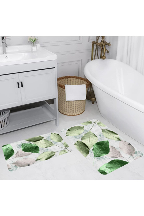 Dijital Baskılı 2'Li Banyo Paspas Takımı Rvg5213
