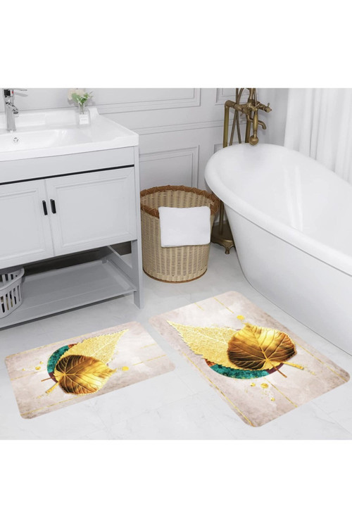 Dijital Baskılı 2'Li Banyo Paspas Takımı Rvg5174