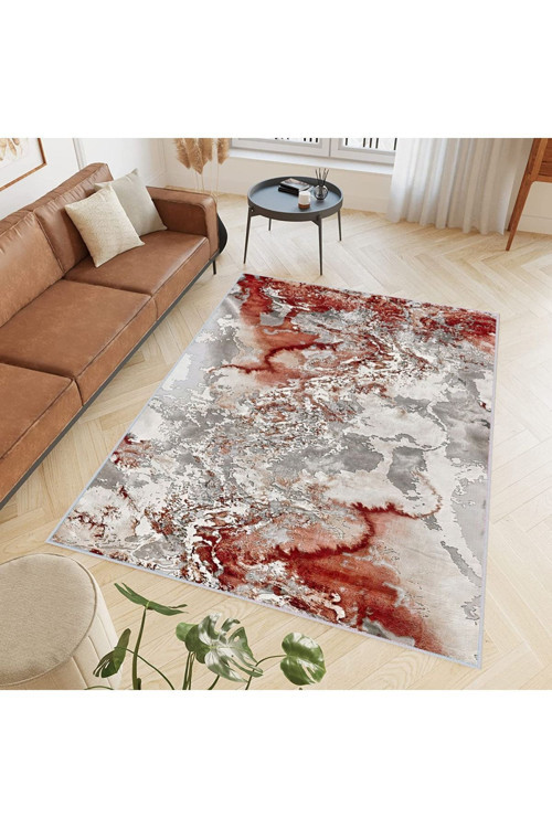Dijital Baskı Yıkanabilir Kaymaz Taban Salon Halısı Rvg0435