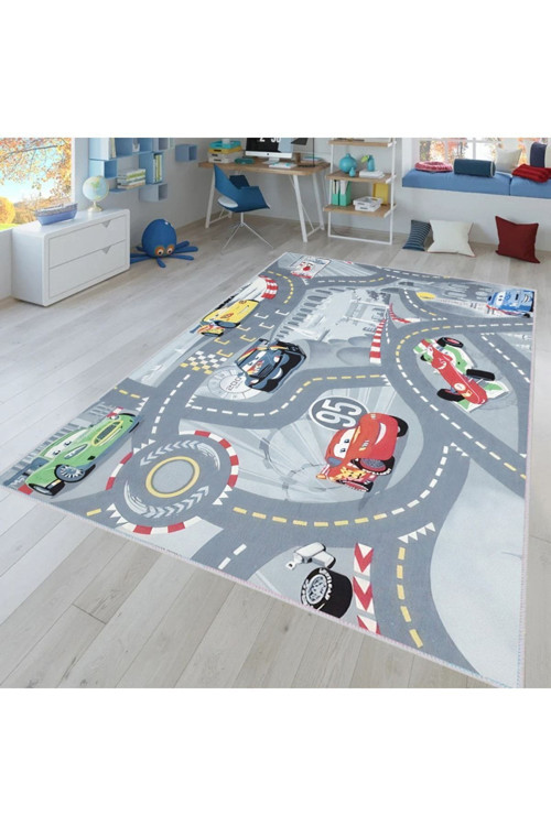 Dijital Baskı Yıkanabilir Kaymaz Taban Çocuk Halısı Rvg4055