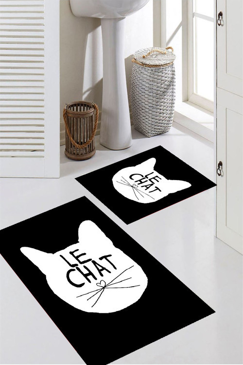 Dijital Baskı 2'Li Banyo Paspas Takımı Rvg5294 100X60+60X50 Cm