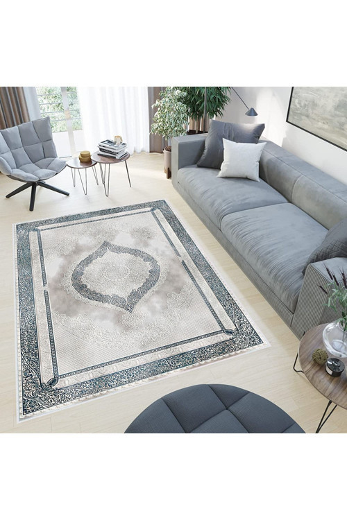 Dijital Baskı Yıkanabilir Kaymaz Taban Salon Halısı Rvg0485