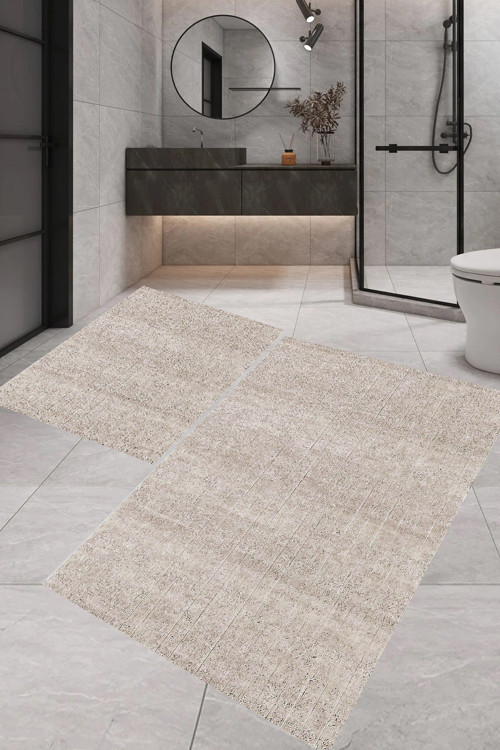 Dijital Baskı Modern Banyo Halısı İkili Banyo Paspası Rvg5-Lna0039 100X60+60X50 Cm