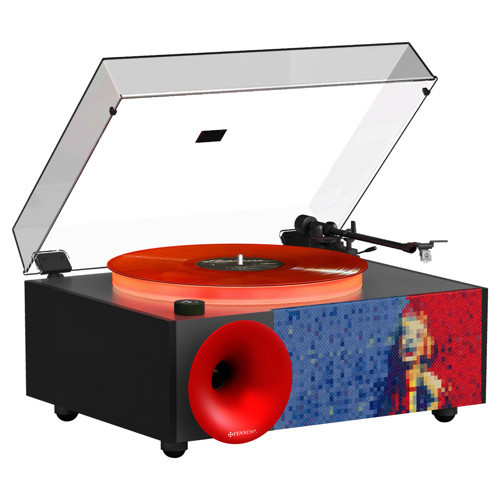 i5s Bluetooth Hoparlörlü 45W Hi-Fi Işıklı Retro Pikap Plakçalar Turntable, Marilyn Monroe