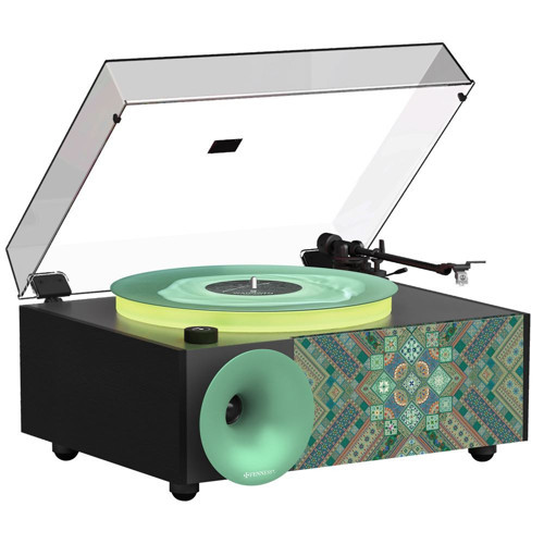 i5s Bluetooth Hoparlörlü 45W Hi-Fi Işıklı Retro Pikap Plakçalar Turntable, Miracle National
