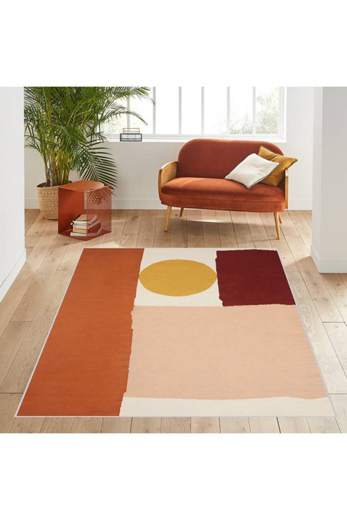 Dijital Baskı Yıkanabilir Kaymaz Taban Salon Halısı Rvg0586