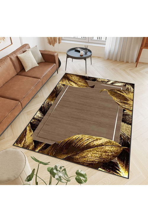 Dijital Baskı Yıkanabilir Kaymaz Taban Salon Halısı Rvg0420