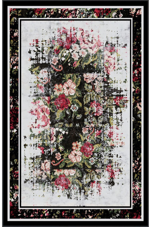 Dijital Baskı Yıkanabilir Kaymaz Taban Salon Halısı Rvg0574