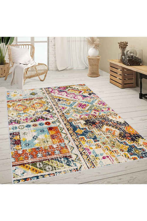 Dijital Baskı Yıkanabilir Kaymaz Taban Salon Halısı Rvg0638