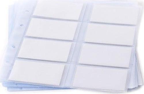 KARTVİZİT ALBÜMÜ YEDEĞİ 8 SIRALI 192 KARTLIK 238 ŞEFFAF 22X25,5 CM