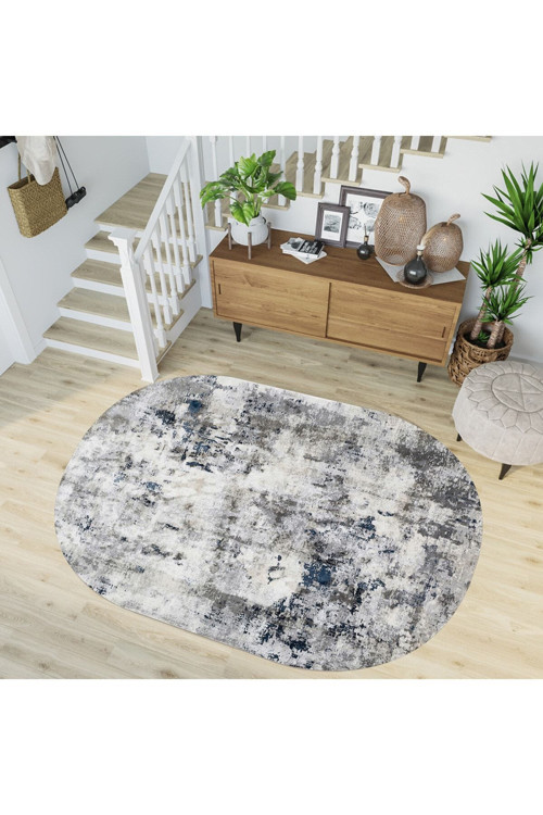 Dijital Baskı Yıkanabilir Kaymaz Taban Oval Salon Halısı Rvg7210-Sd1123