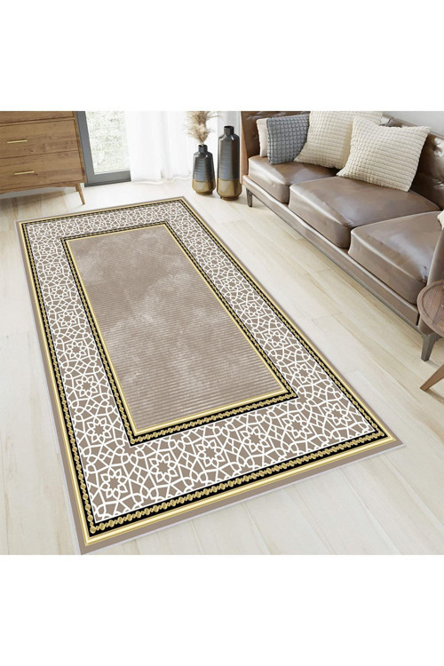 Dijital Baskı Yıkanabilir Kaymaz Taban Salon Halısı Rvg0656
