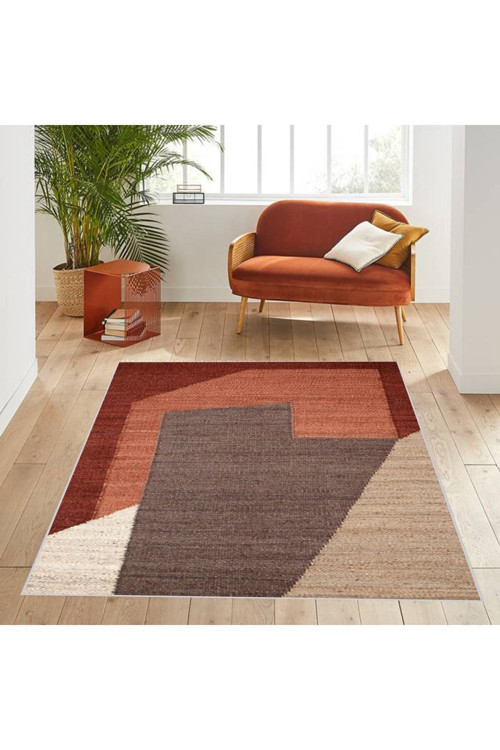 Dijital Baskı Yıkanabilir Kaymaz Taban Salon Halısı Rvg0585