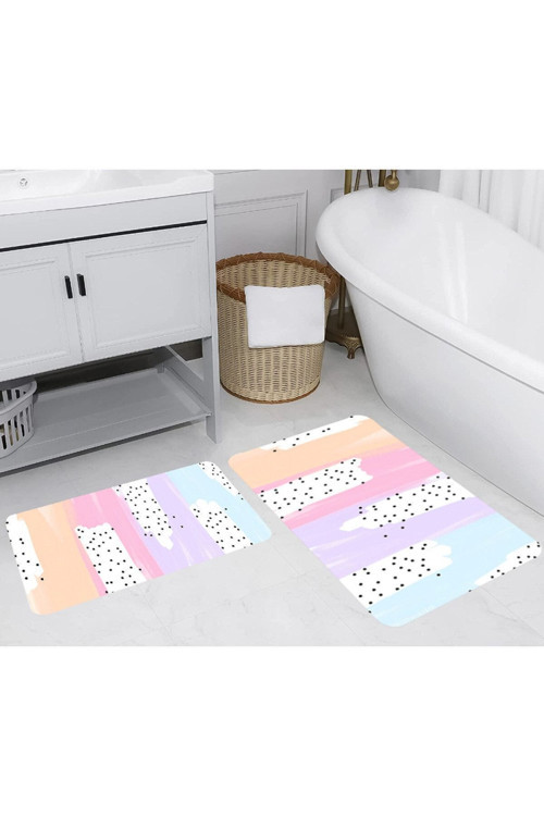 Dijital Baskılı 2'Li Banyo Paspas Takımı Rvg5263