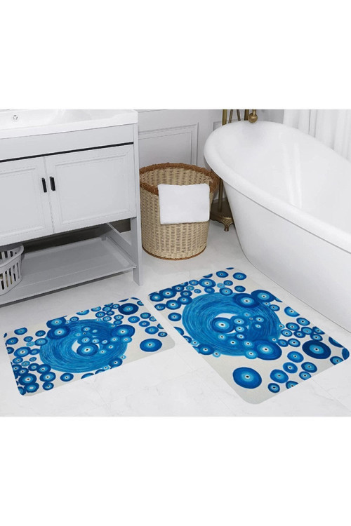 Dijital Baskılı 2'Li Banyo Paspas Takımı Rvg5251