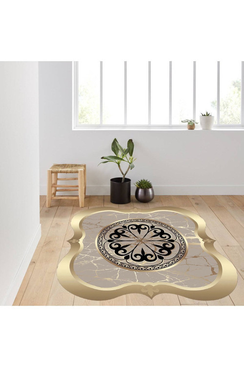 Dijital Baskı Yıkanabilir Kaymaz Taban Yuvarlak Salon Halısı Rvg7286-Sd797