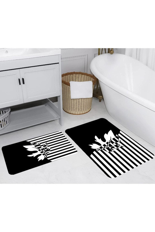 Dijital Baskılı 2'Li Banyo Paspas Takımı Rvg5255