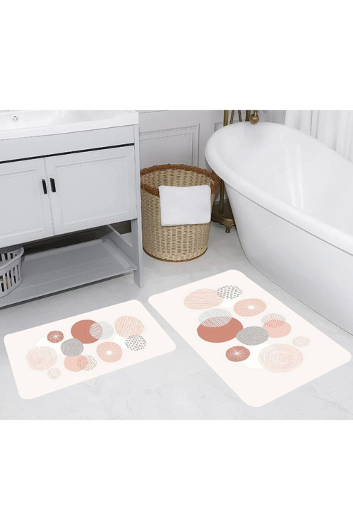 Dijital Baskılı 2'Li Banyo Paspas Takımı Rvg5265