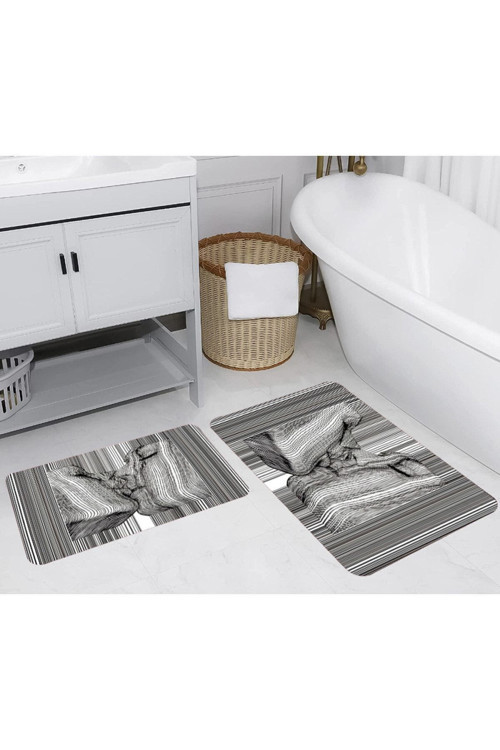 Dijital Baskılı 2'Li Banyo Paspas Takımı Rvg5242